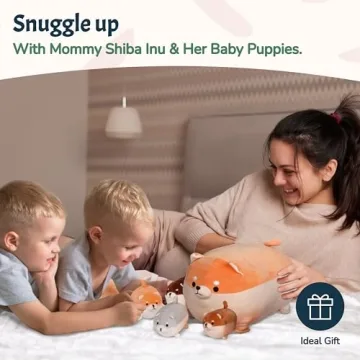 PixieCrush Adorable Plush Shiba Inu Family Toy Set