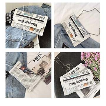 modernGenic Newspaper Handbag Fashionable Cross-body Purse