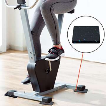 (12 Pack) AR-PRO Exercise Equipment Mats - Anti-Slip Shock Absorbent Floor Mat for All Equipment