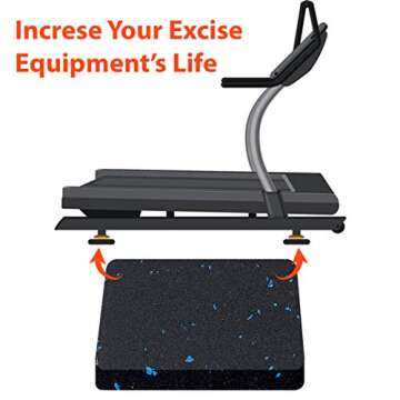 AR-PRO Exercise Equipment Mats - Noise Reducing Rubber Mat