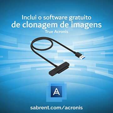 SABRENT SATA to USB Cable - USB 3.0 to 2.5” SATA I/II/III Hard Drive Adapter - External Converter ...