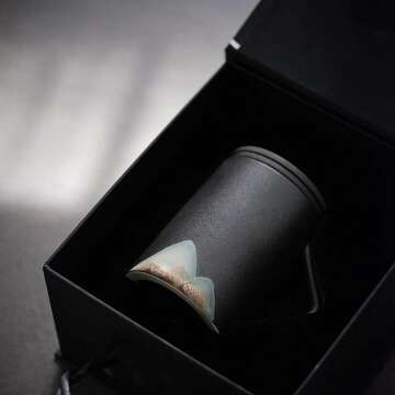 Japanese Style Pottery Teacup with Infuser - 9.2oz