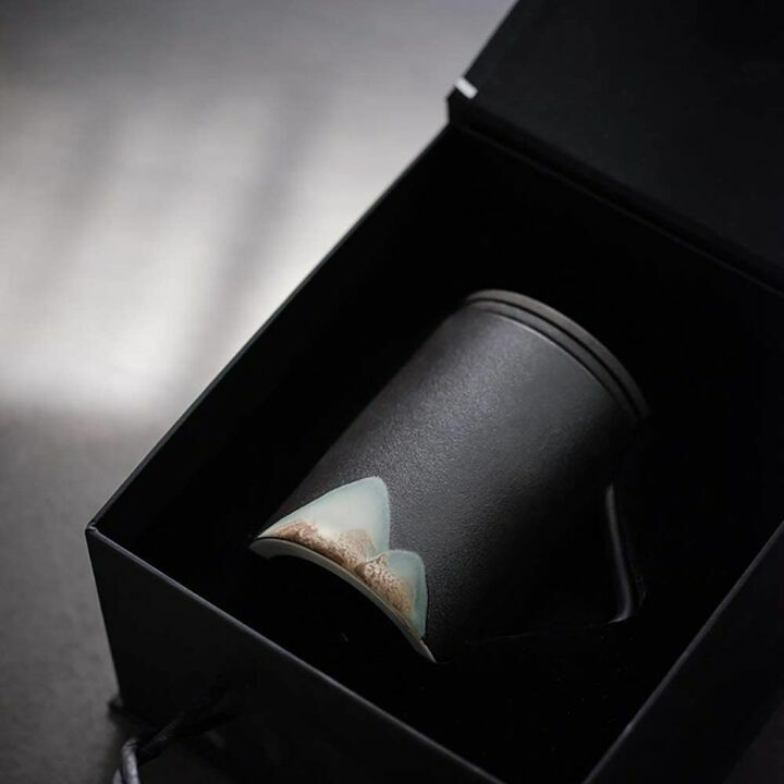 Japanese Style Pottery Teacup with Infuser - 9.2oz