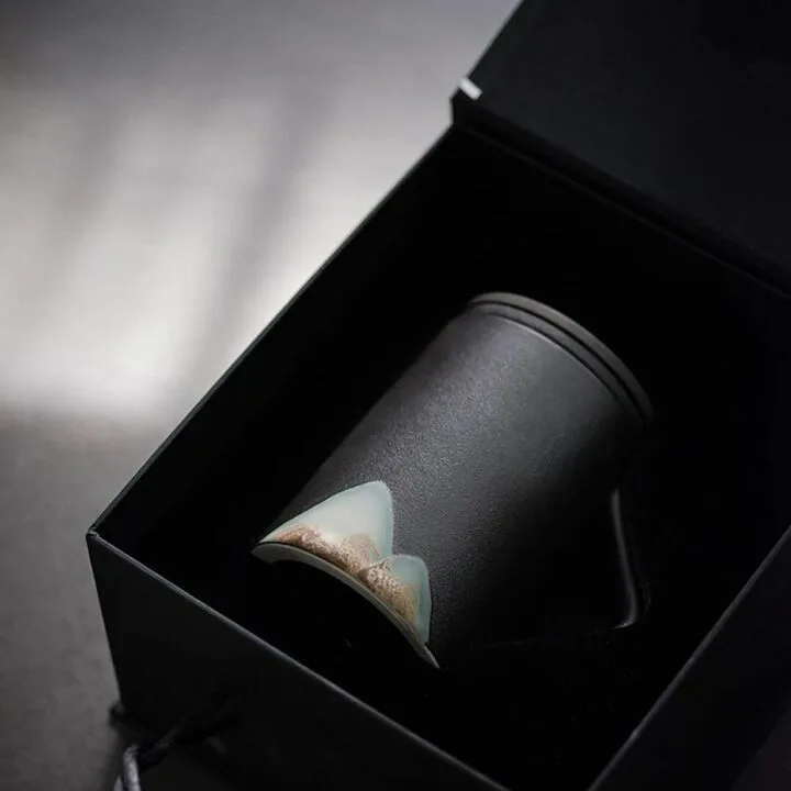 Japanese Style Pottery Teacup with Infuser - 9.2oz