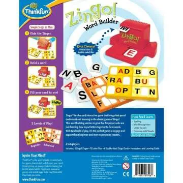 ThinkFun Zingo Word Builder Game for Kids