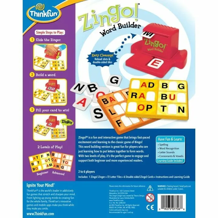 ThinkFun Zingo Word Builder Game for Kids