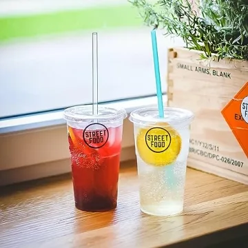 ALINK 10.5 in Long Rainbow Colored Reusable Tritan Plastic Replacement Straws for 16 OZ 20 OZ 30 OZ Stanley, YETI, Starbucks Tumblers, Set of 10 with Cleaning Brush