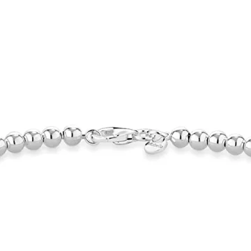 Miabella 925 Sterling Silver Bead Bracelet for Women