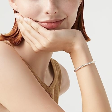 Miabella 925 Sterling Silver Bead Bracelet for Women