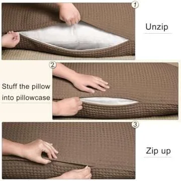 PHF Ultra Soft Waffle Weave Body Pillowcase - Cocoa Brown