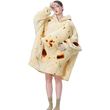 Aemicion Oversized Wearable Blanket,Cozy Hoodie Blanket,Warm Sherpa Sweatshirte Blanket Gifts for Wo...