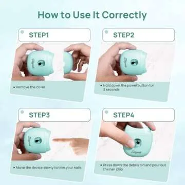 ZLDYPINK Electric Nail Clippers with LED Light, 2 Speeds Automatic Safety Fingernail Trimmer for for Baby, Kids, Seniors and Adult (Green)