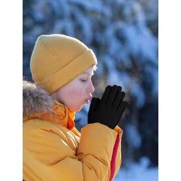 Glooarm Kids Winter Gloves - Warm Stretchy Comfort