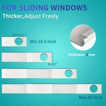 Durable JEACENT Portable AC Window Kit for Universal Exhaust Hoses