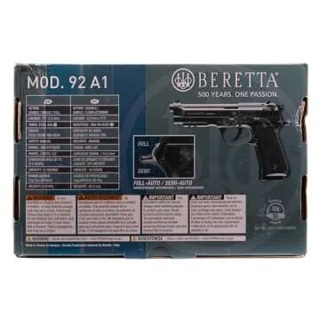 Umarex mens Beretta M92 A1 Blowback Full-Auto .177 Caliber BB Gun Air Pistol, Black, Large