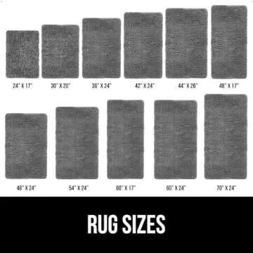 Gorilla Grip Bath Rug Mat 30x20, Thick Soft Absorbent Chenille, Rubber Backing Quick Dry Microfiber Mats, Machine Washable Rugs for Shower Floor, Bathroom Runner Bathmat Accessories Decor, Grey