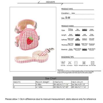 Yuehuam Pet Backpack Harness with Leash for Cat Small Dog Self Mini Carrier Back Pack Pocket Saddle ...