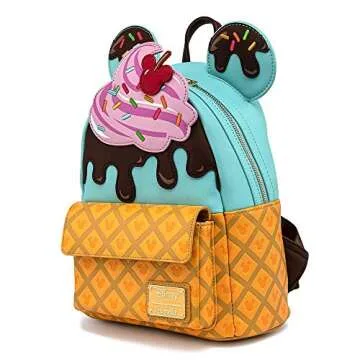 Loungefly x Disney Mickey and Minnie Mouse Sweets Ice Cream Mini Backpack