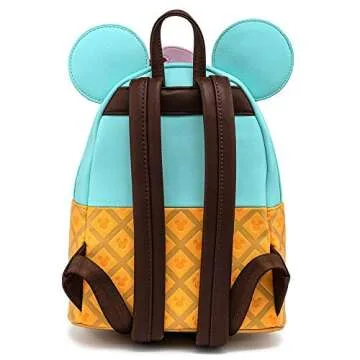 Loungefly x Disney Mickey and Minnie Mouse Sweets Ice Cream Mini Backpack