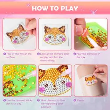 24 Pack Kid's Valentine's Day Cards with 5D Diamond Sticker Kits For Kids, Painting Craft Gift for Girls and Boys School Valentine Exchange Gift, Valentine's Party Favors Supplies & Art Activity