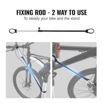 VEVOR Bike Repair Stand, 66 lbs Heavy-duty Aluminum Bicycle Repair Stand, Adjustable Height Bike Maintenance Workstand with Magnetic Tool Tray Telescopic Arm, Foldable Bike Work Stand for Home, Shops