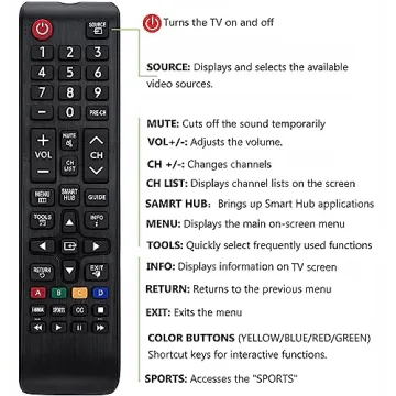 Universal Samsung TV Remote No Setup Required