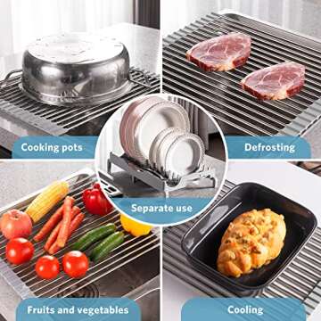 EMIERAI Roll Up Dish Drying Rack for Kitchen Countertops