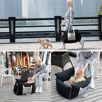 Lesure Waterproof Booster Car Seat for Small Dogs