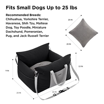 Lesure Waterproof Booster Car Seat for Small Dogs