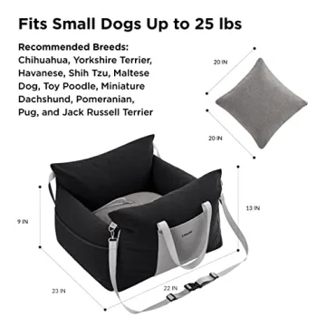 Lesure Waterproof Booster Car Seat for Small Dogs