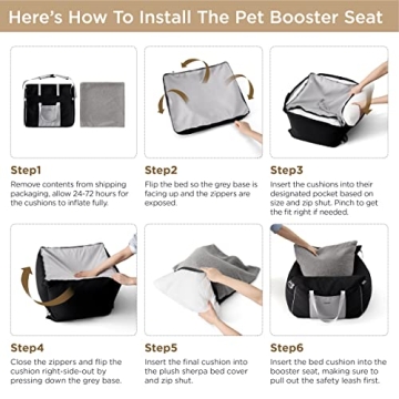 Lesure Waterproof Booster Car Seat for Small Dogs
