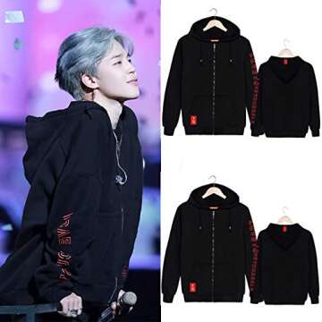 YJYP Love Yourself Kpop Hoodie for Fans of Jimin V Suga