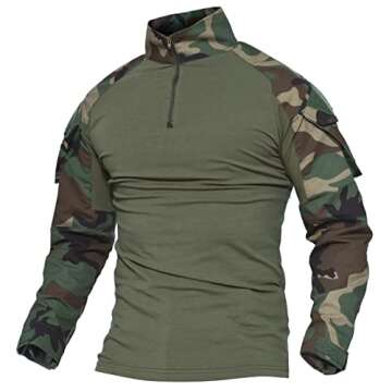 MAGCOMSEN Tactical Shirt Combat Shirts Military Shirt Army Shirt Camo Shirt Quick Dry T Shirts for M...