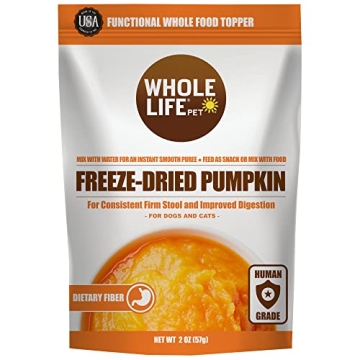 Whole Life Pet Pumpkin Powder for Dogs and Cats - Easy Digestive Relief!