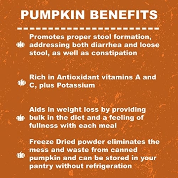 Whole Life Pet Pumpkin Powder for Dogs and Cats Digestive Care