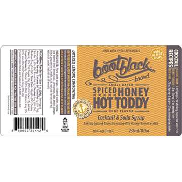 Bootblack Brand Cocktail &Soda Syrup (Spiced Honey Hot Toddy)
