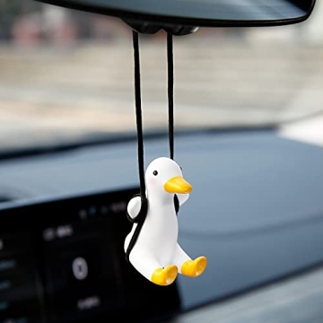 Cute Swinging Duck Ornament for Car Mirror Interior
