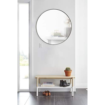 Umbra Hubba Round Mirror with Stylish Metallic Frame
