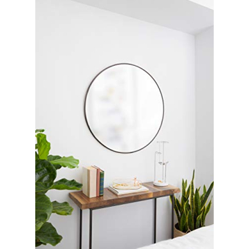 Umbra Hubba Round Mirror with Stylish Metallic Frame