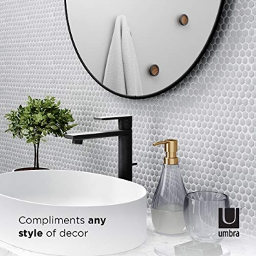 Umbra Hubba Round Mirror with Stylish Metallic Frame