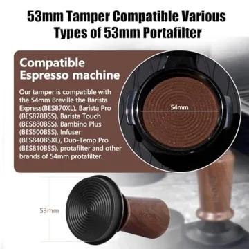 IKAPE 53.3mm Espresso Tamper for Baristas and Coffee Lovers