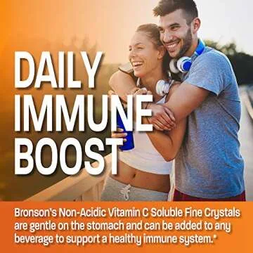 Non Acidic Vitamin C Powder Sodium Ascorbate Non GMO Soluble Fine Crystals - Healthy Immune System, Antioxidant and Cell Protection - 1 Pound (16 Oz, 454 Grams)