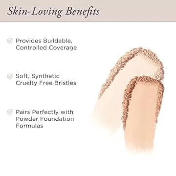 PÜR Beauty Chisel Brush, Flat Top Makeup Brush, Synthetic, Cruelty-Free Bristles, 1 ct.