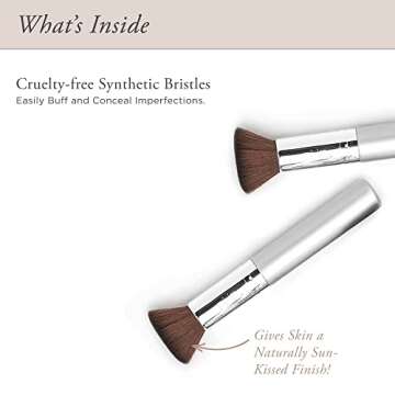 PÜR Beauty Chisel Brush, Flat Top Makeup Brush, Synthetic, Cruelty-Free Bristles, 1 ct.