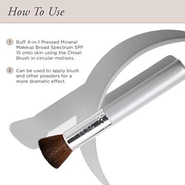 PÜR Beauty Chisel Brush, Flat Top Makeup Brush, Synthetic, Cruelty-Free Bristles, 1 ct.