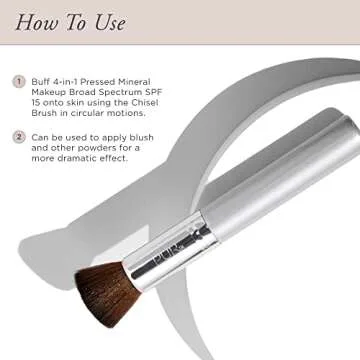 PÜR Beauty Chisel Brush, Flat Top Makeup Brush, Synthetic, Cruelty-Free Bristles, 1 ct.