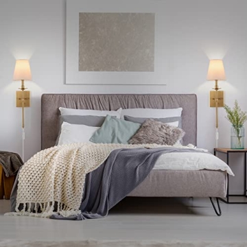 Dimmable Wall Sconces Set of Two with LED Bulbs