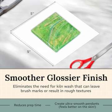 Bullseye Thin fire Kiln Shelf Paper - Small Kiln Paper for Ultra Smooth Surface - Glass Fusing Suppl...