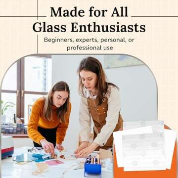 Bullseye Thin fire Kiln Shelf Paper - Small Kiln Paper for Ultra Smooth Surface - Glass Fusing Supplies - 15 Sheets 5'' x 5'' - kiln Paper for Glass fusing