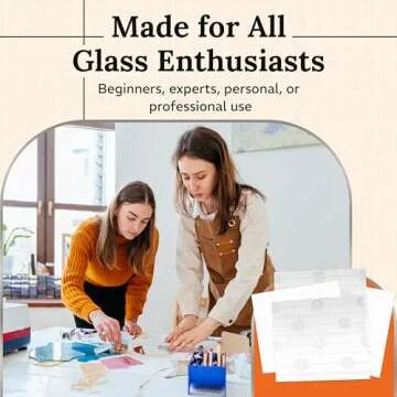 Bullseye Thin fire Kiln Shelf Paper - Small Kiln Paper for Ultra Smooth Surface - Glass Fusing Supplies - 15 Sheets 5'' x 5'' - kiln Paper for Glass fusing